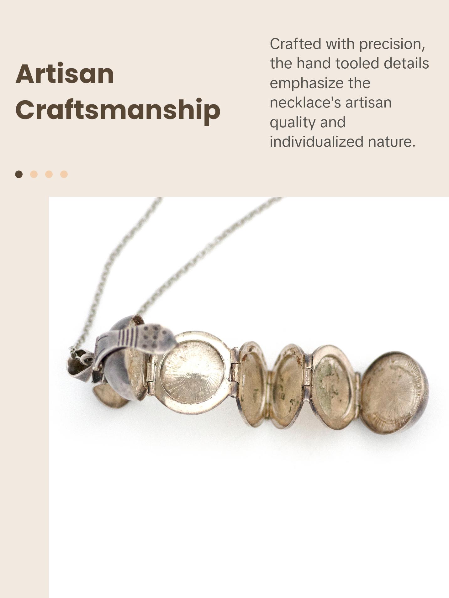 Silver Snitch Six Panel Sterling Locket Necklace