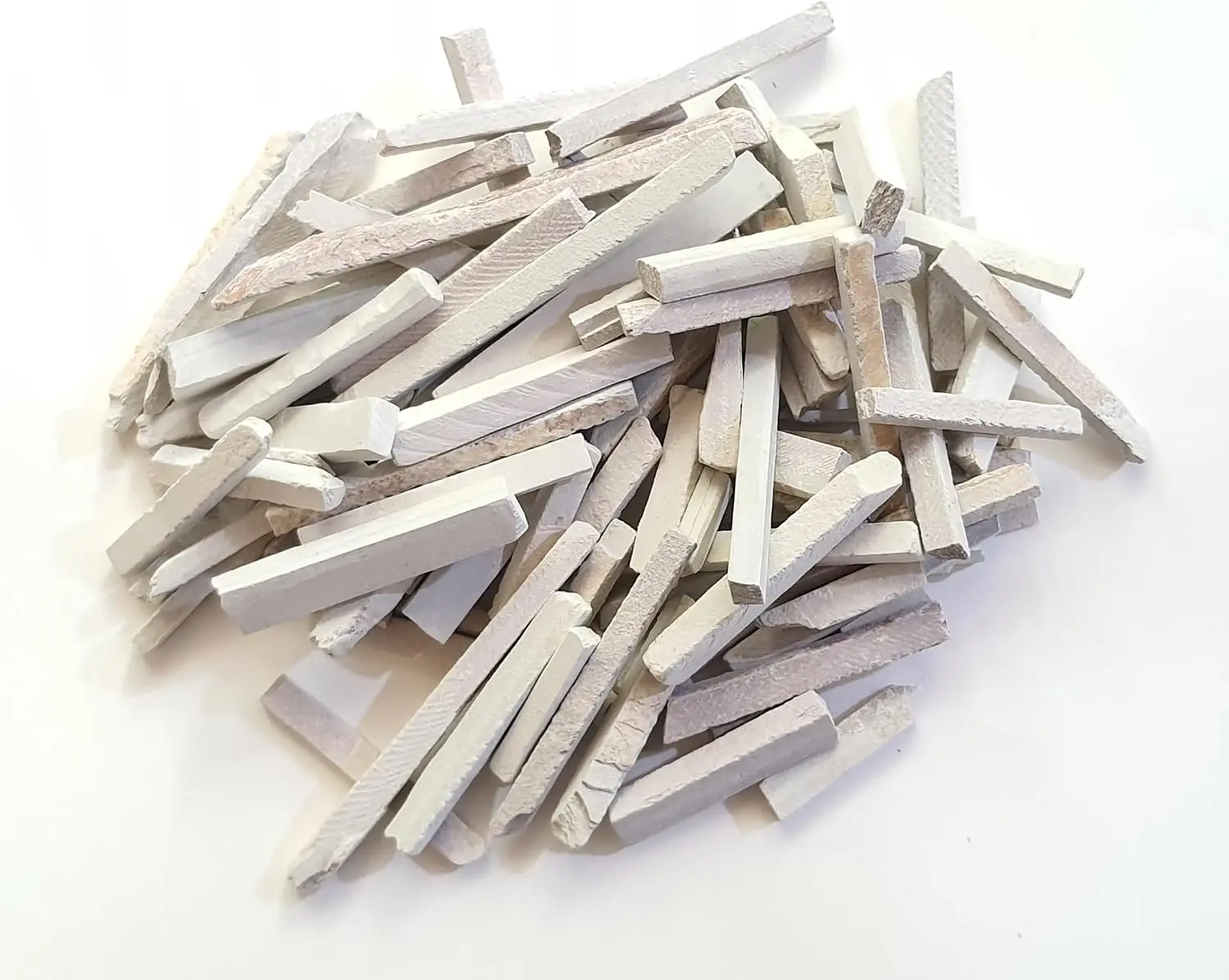 Natural Chalk Sticks, 250g, 5-9mm Thick, Smooth-Write, Office Stationery for Blackboards, Classrooms