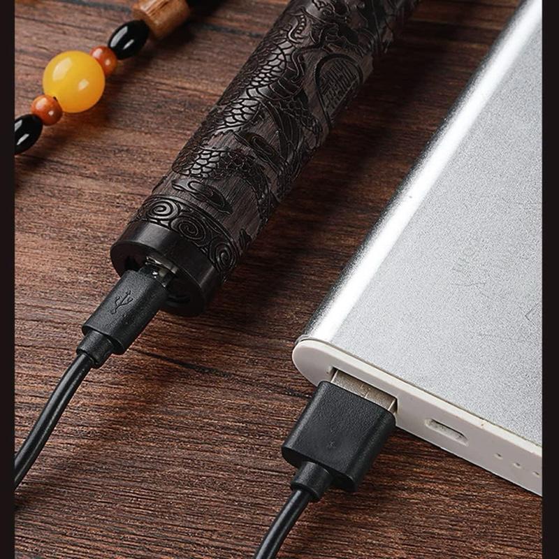 Windproof Flameless Electronic Tungsten Wire Mini Portable Creative Lighter USB Rechargeable Dragon Pattern