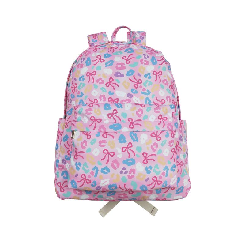 Cute Bow Printed Kids Girls Backpack - Perfect Back to School Bag