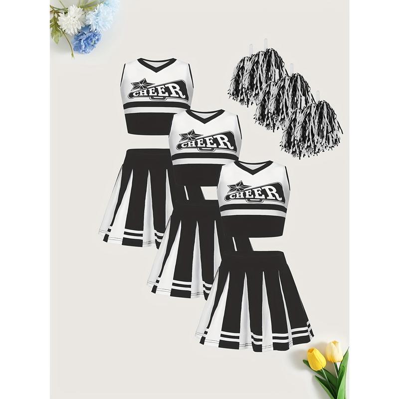 body shaper woman Three-Pack Children's Cheerleading Uniforms Rugby Cheerleading Captain Includes POM-POM Competition Cheers exercise pants stretchy workout sport fitted fitness training Body Resistance Bands Full women sets Dress Shorts