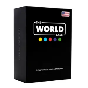 The World Game Geography Card Game for Kids, Teens and Adults - Educational Learning Game and Gift with World Map, Countries, Capitals and Flags