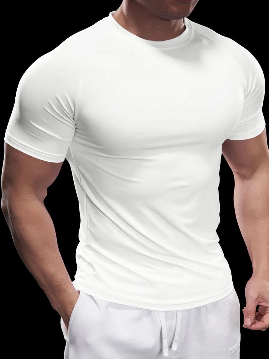 Fioboc Men's PerformancePro Quick-Dry CrewNeck Tee - Gym & Casual Fitness Top