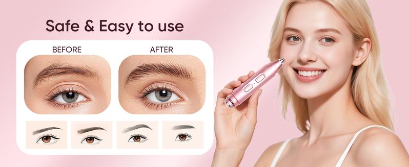 Akunbem 2 in 1 facial & eyebrow hair trimmer,Electric Eyebrow Trimmer,Dual-Head Eyebrow & Facial Hair Trimmer, Facial Hair Care Tool,Epilator Hair Remover,Painless Hair Removal for Face, Chin, Lips & Body Christmas Gift for Women