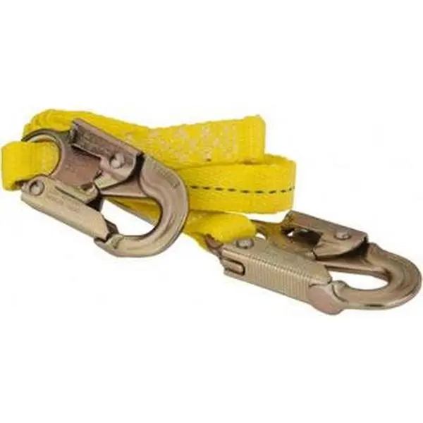 PRO-SAFE Polyester Webbing Harness Lanyard, 6 ft. Long, 350lb Capacity, 1-Leg Locking Snap Hook, Anchorage Connection PS-LAN-WB1