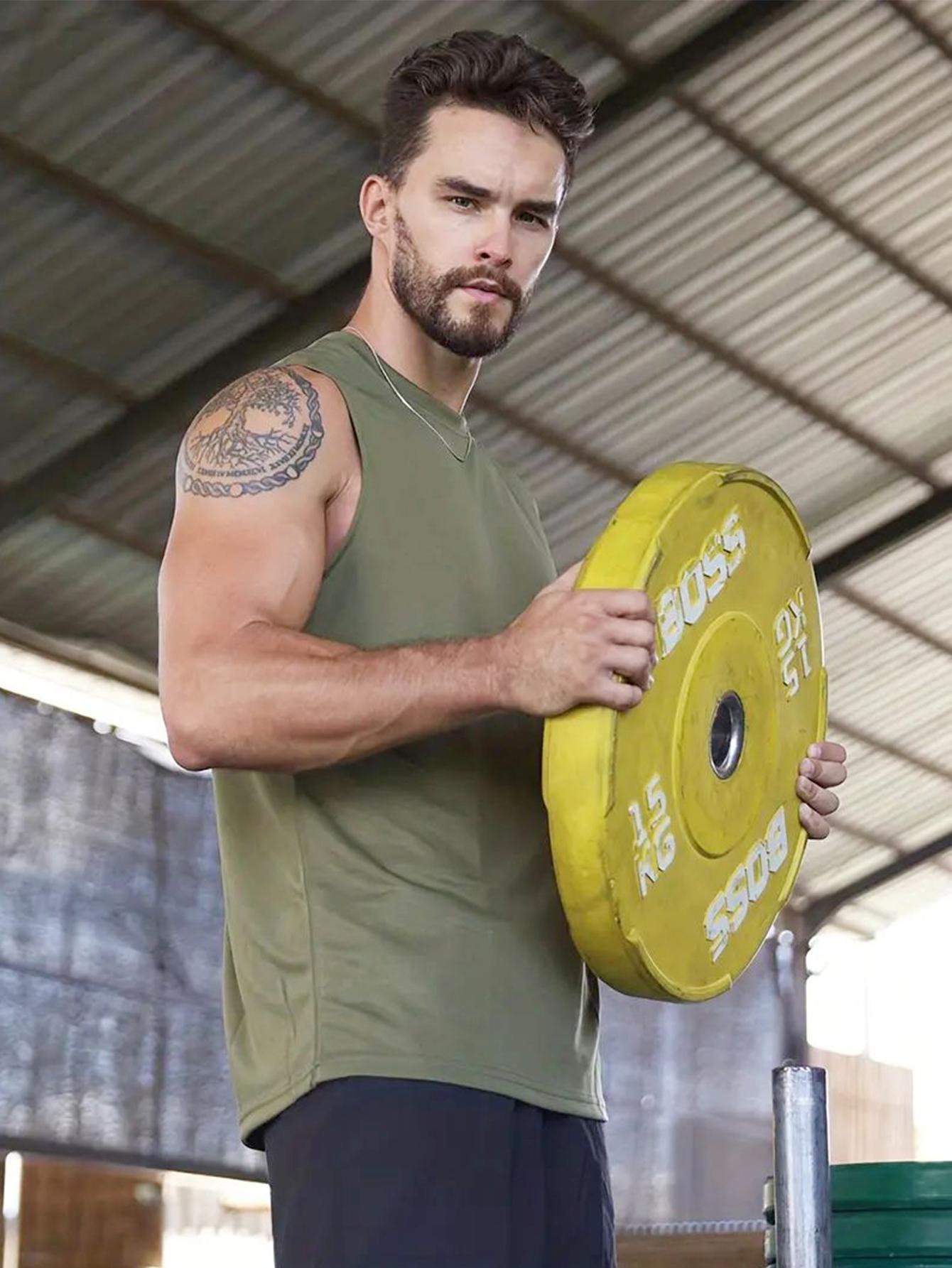 Men's 5 Pack Running Tank Tops Breathable Workout Muscle Sleeveless T-Shirts Summer Gym suitness Vests Quick Dry Tops Training Bodybuilding Shirts
