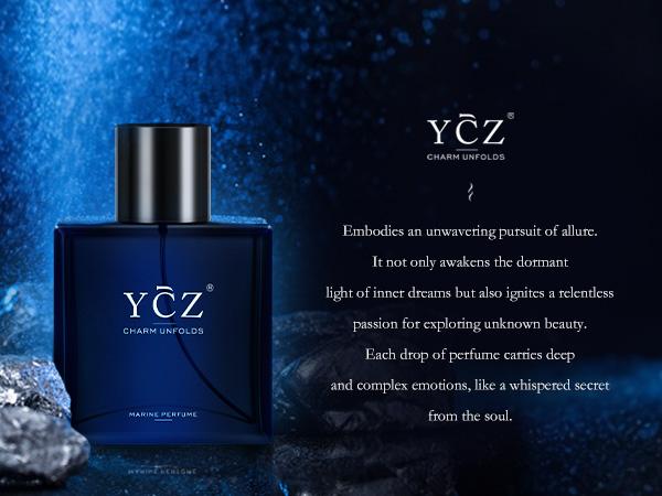 YCZ Midnight Gentleman Eau de Parfum for Men 50ml Lasting Oriental Woody Scented Cologne with Vanilla Orchid Sandalwood Notes Marine Perfume Edp Fragrance Matte Box