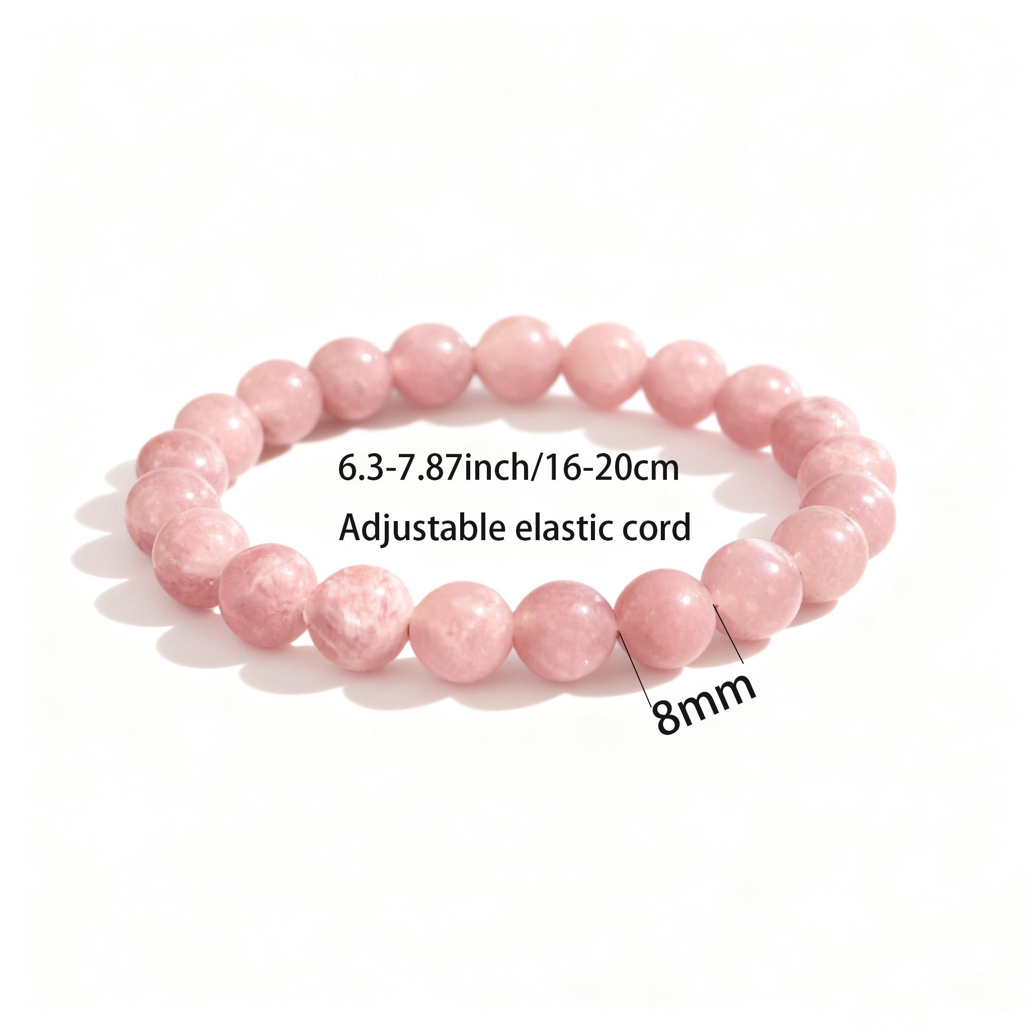 Crystal Money Attraction Bracelets for Women Wealth Attraction Good Luck Strawberry Quartz Stretch Bracelets Sister Christmas Birthday  Wedding Jewelry Gifts