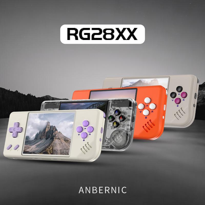 ANBERNIC RG28XX Handheld Game Console 2.83 inch 640*480 IPS Screen Linux System 3100mAh Video Retro Player Support 2.4G Wireless/Wired Controller Supports Music Video Player Small and Convenient Game Console