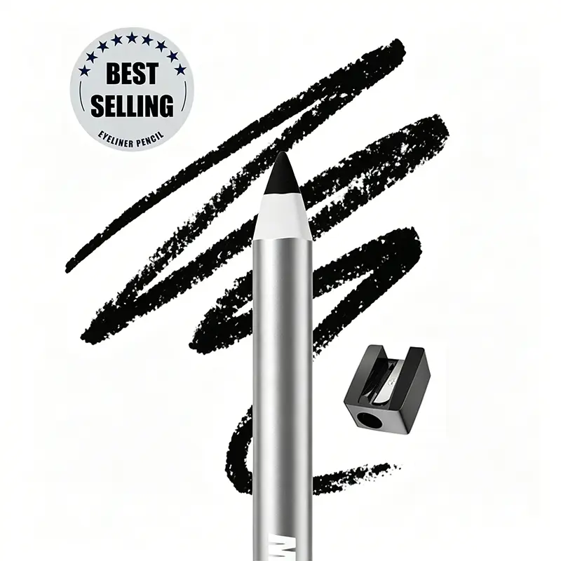 Waterproof Gel Eye Pencil Eyeliner - Ultra Smooth Creamy Glide Formula, Easy Application, Long-Wear, Smudge-Proof, Transfer Proof Makeup, Sharp Winged Liner, Soft Everyday Glam Lash Line Definition, Contains Neither, Regular Edition
