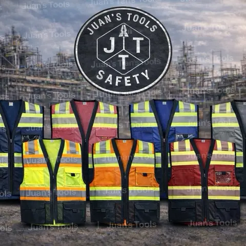 SV802 Long HI-Vis Safety Vest - Black Bottom, 2 Inside Pockets, 5xl, Type R Class 2, 100% Polyester Workwear for Home Improvement & Work Safety