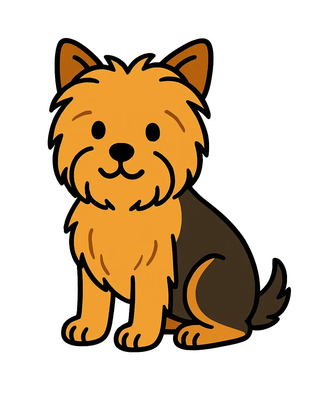 Yorkie Sticker | Cute Yorkshire Terrier Vinyl Decal | Waterproof Dog Lover Sticker