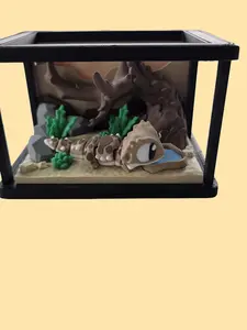 Bearded Dragon Fidget Toy – 3D Printed Spotted Dragon with Playset Option