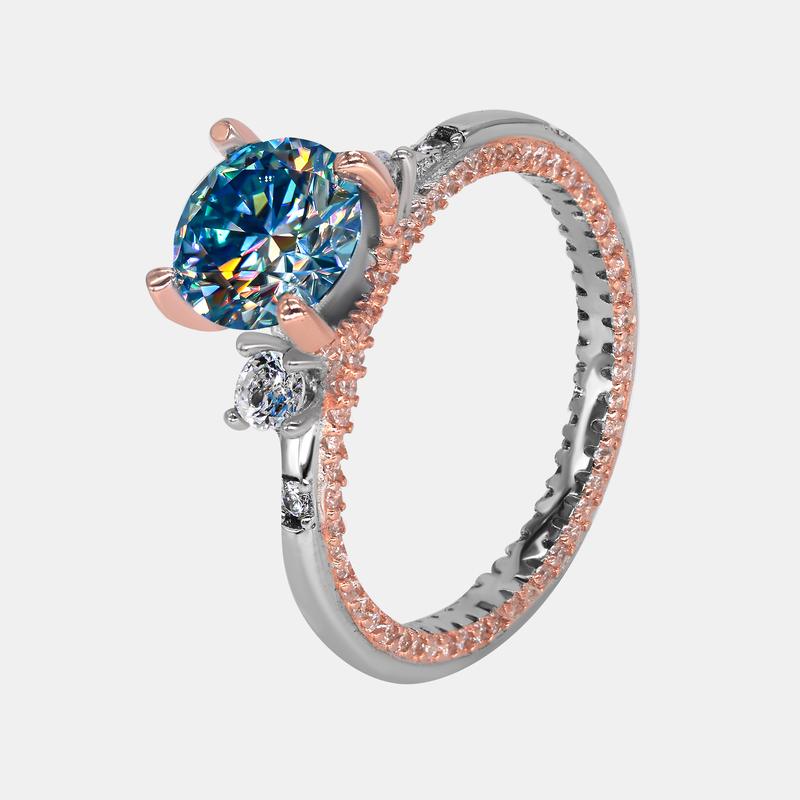 【276】Blue Synthetic Moissanite Ring Birthday Anniversary Daily Engagement - Vibrant, Elegant, Ideal for Various Occasions, Chic Design perfect gift 【276】Blue Synthetic Moissanite Ring Birthday Anniversary Daily Engagement - Vibrant, Elegant, Ideal for Various Occasions, Chic Design perfect gift