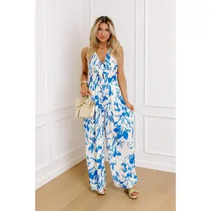 Spotted in Santorini Front Tie Jumpsuit