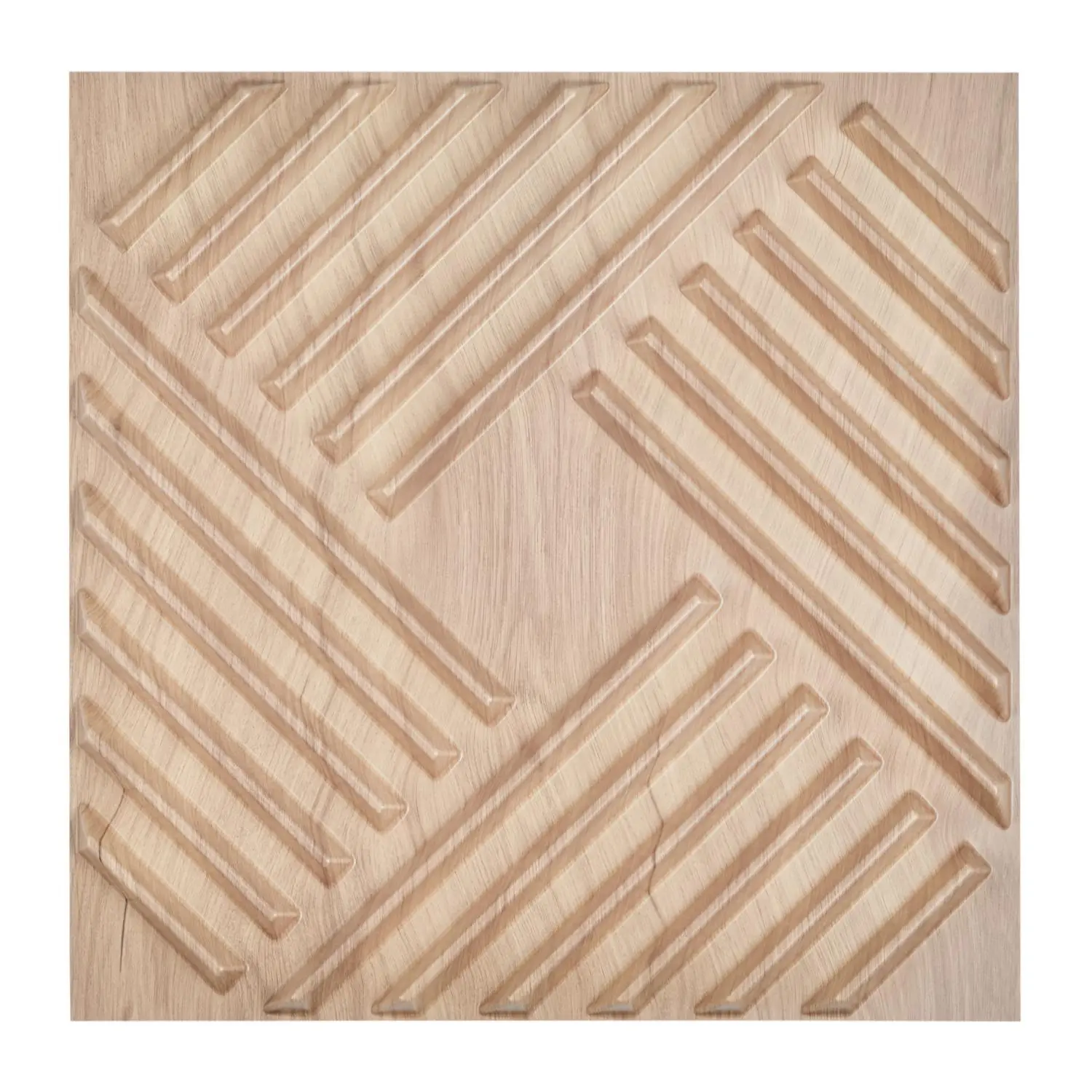 VEVOR Grout-Free 3D Wall Panels, 12-Pack 19.7x19.7in Waterproof PVC Modern Minimalist Salt Tiles with 3D Slat Texture, 32 Sq.Ft Generous Coverage Area Home Decor for Wall, Interior Ceiling & Bedroom#BackToSchool