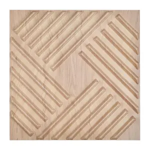 【Summervibes】VEVOR 3D Wall Panels,  , 12-Pack 19.7 x 19.7 in PVC Modern Art Minimalist Salt Tiles, 32 Sq.Ft Coverage Accent Wall Panel, Interior Home Decor for Ceiling, Bedroom, Living & Gaming Room, Light Wood Color