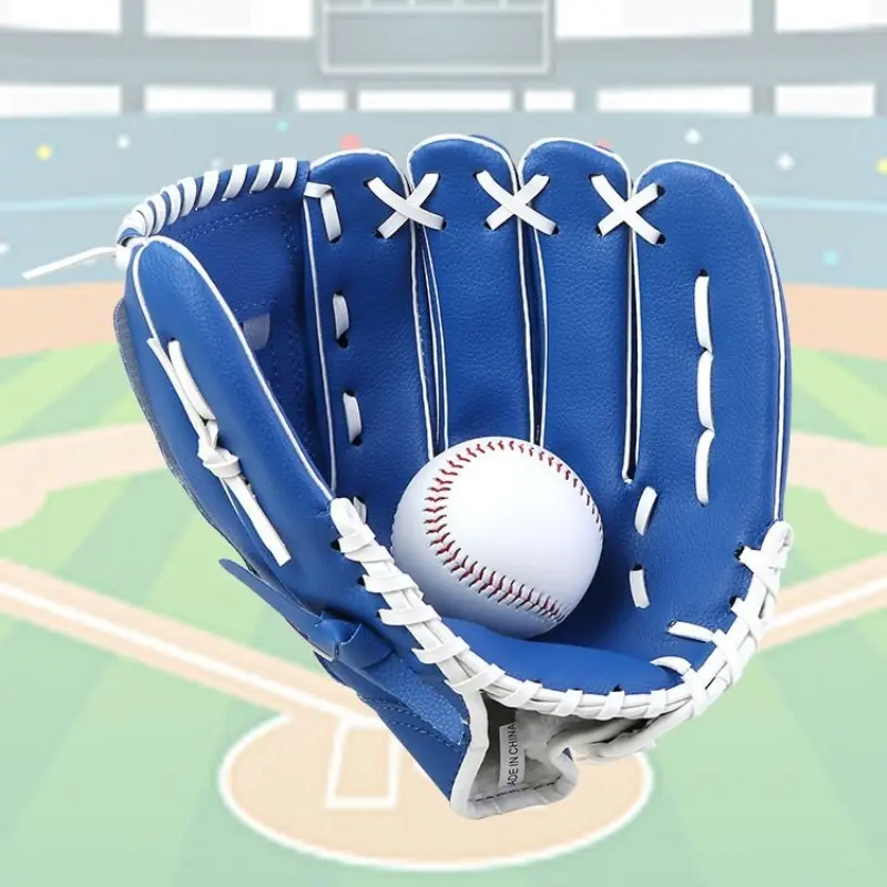 Thick Baseball Glove Set, Baseball Mitt, Professional Equipment, Training Tool, Full Size for Kids, Teens, Adults, Indoor Pitcher Gloves and Ball, Sport