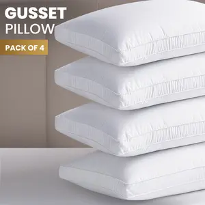 Utopia Bedding Gusseted Pillows Set King Queen & Standard Size White Pack of 2 Durable Breathable Soft Memory Foam for Cozy Sleep Hotel Quality Utopia Bedding Gusseted Pillows Set King Queen & Standard Size White Pack of 2 Durable Breathable Soft Memory Foam for Cozy Sleep Hotel Quality