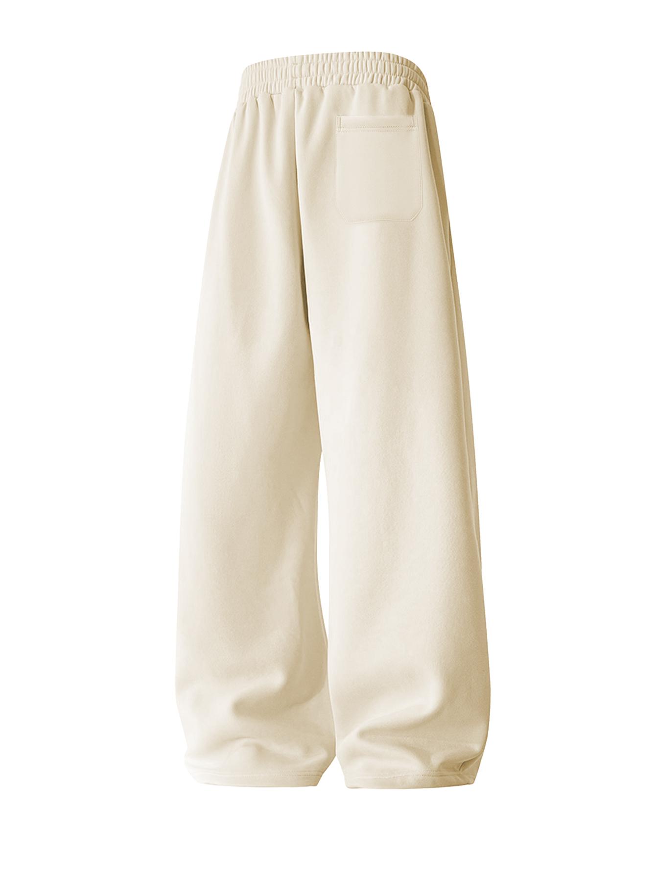 Men's Regular Fit Drawstring Casual Pants - Soft and slightly stretchy fabric, comfortable and breathable, drawstring waist adjustment, solid color, perfect for outdoor sports and fitness activities in spring and summer