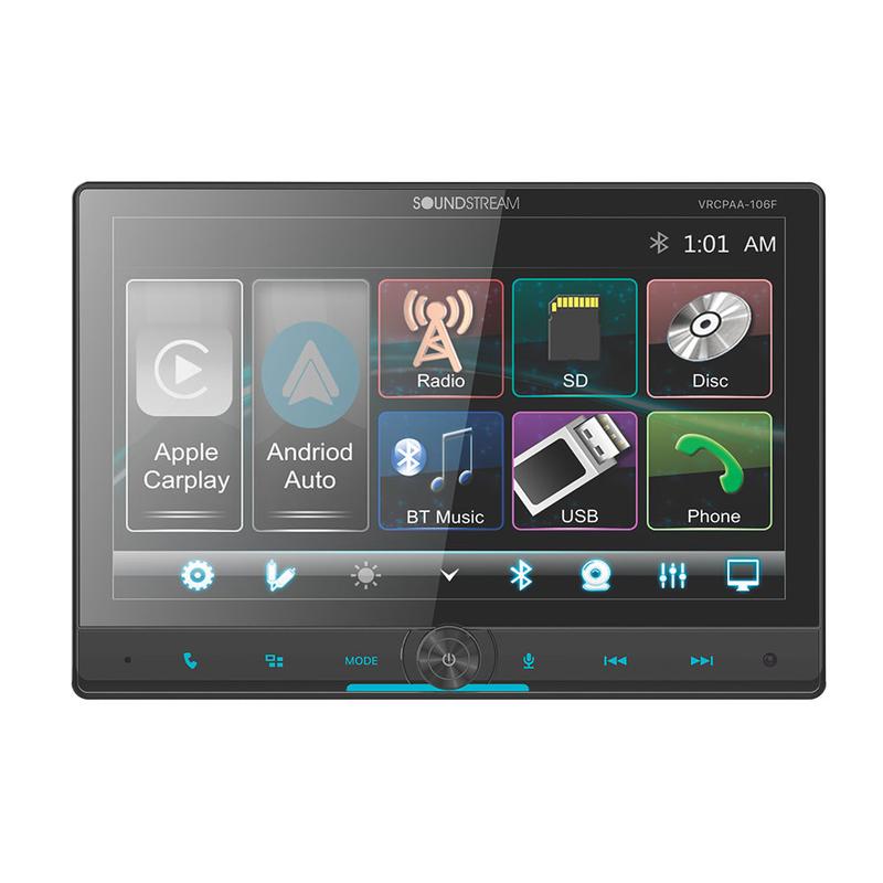 VRCPAA-106F | 10″ DVD Multimedia Headunit w/ Apple CarPlay® & Android Auto®