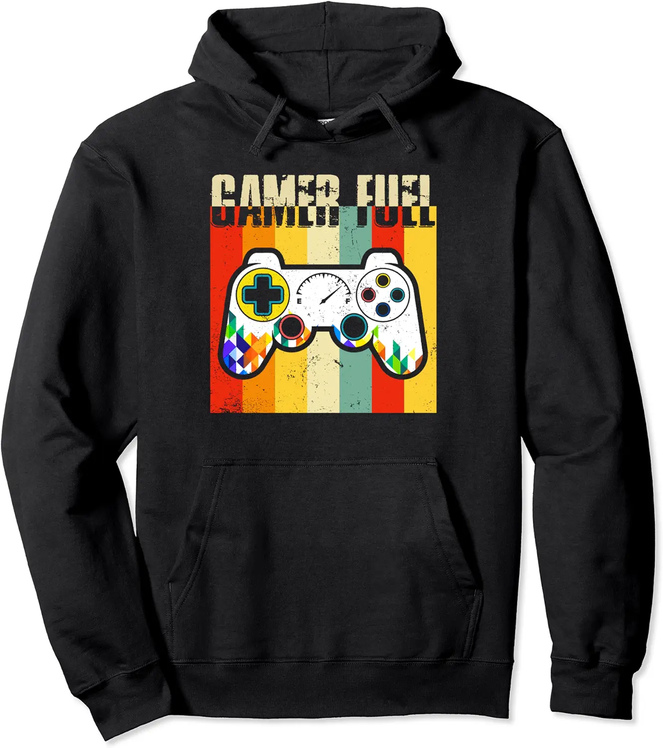 Gamer Fuel with Gaming Controler Retro Background Pullover Hoodie - Yoandymira Shop 51B0C3553Y74