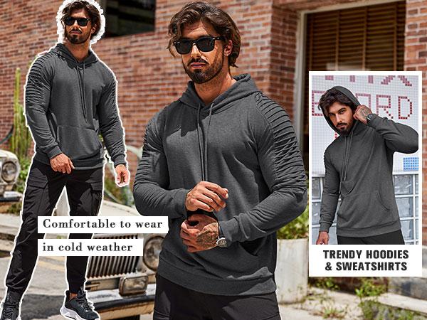 COOFANDY Fall Outfits Limited Time Clearance Men's Workout Hoodie Lightweight Gym Athletic Sweatshirt Fashion Pullover Hooded With Pocket Casual Menswear Sports Fathersdaygift Training COOFANDY Fall Outfits Limited Time Clearance Men's Workout Hoodie Lightweight Gym Athletic Sweatshirt Fashion Pullover Hooded With Pocket Casual Menswear Sports Fathersdaygift Training
