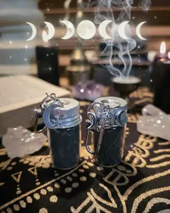 The Threshold Keeper: Portable Black Salt Keychain