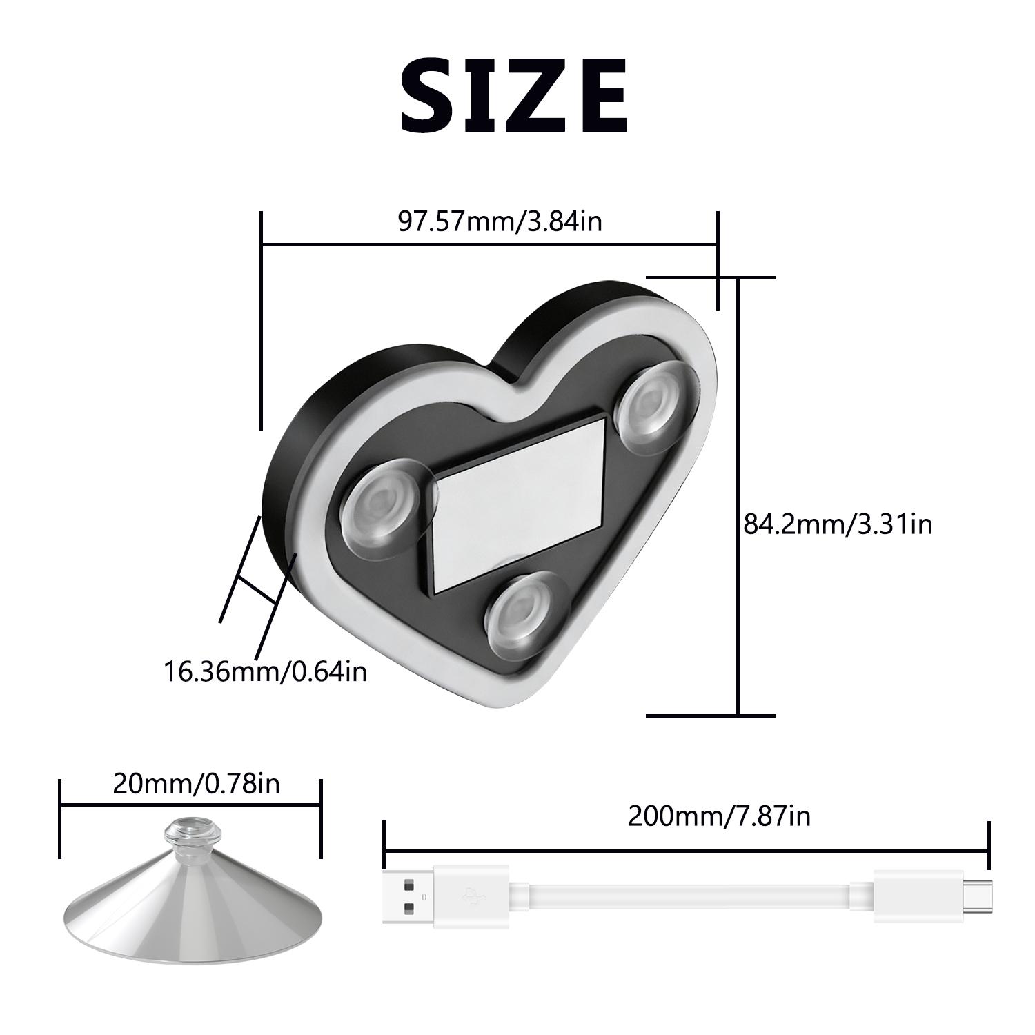 DUFIKKI Solar Powered Wireless LED Triangle Heart Shape C-Pillar Neon Light for Car Interior Decor Eco-Friendly Modern Stylish Look