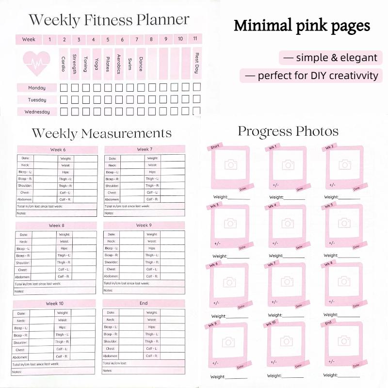 75 Soft Challenge Journal & Planner A5 Soft Challenge Planner Notebook Time Management & Efficiency Improvement Record Book Spiral Weekly and Monthly Calendar Planners Note Book Office Stationery & Supplies