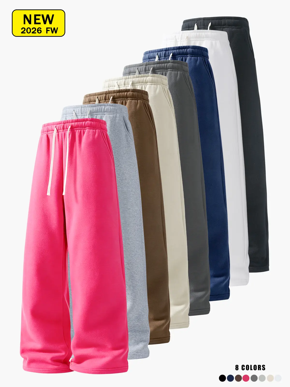 Men’s casual athletic pants, loose straight fit, knit versatile sweatpants, spring/summer/autumn styles