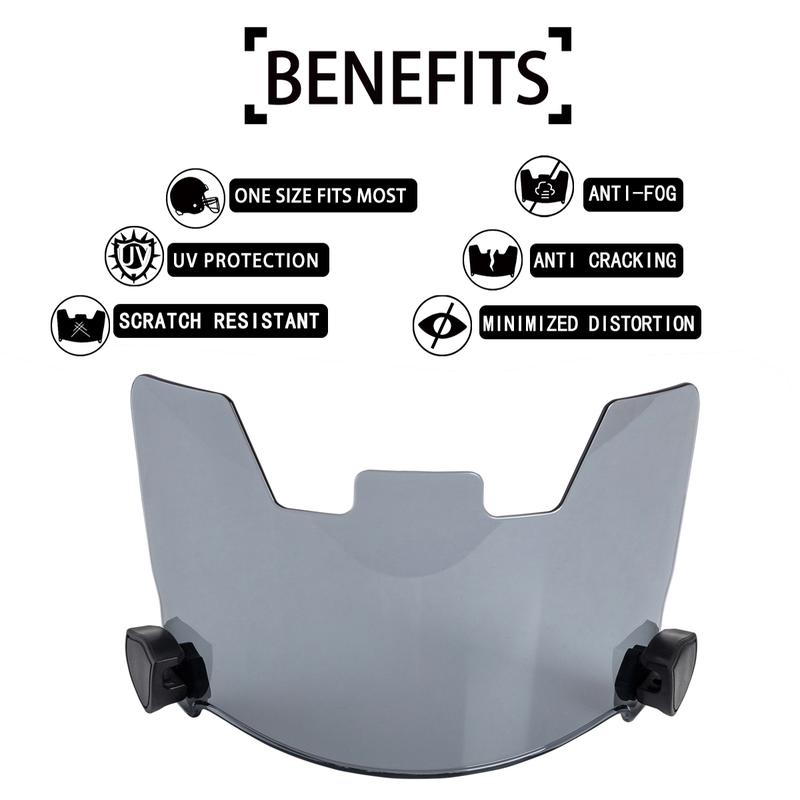 Clear Football Visor,Football Visors for Helmet,Football Helmet Visor Fits Adult & Youth Football Helmets, Anti-Fog, Scratch Resistant Clear Visor Football Face Shield