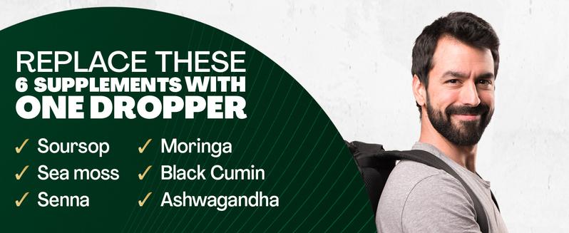 Zoyava Soursop Bitters – Flavored, Extra Strength All-in-One Dietary Supplement Drops, Made in USA – 60mL Nutrition Liquid