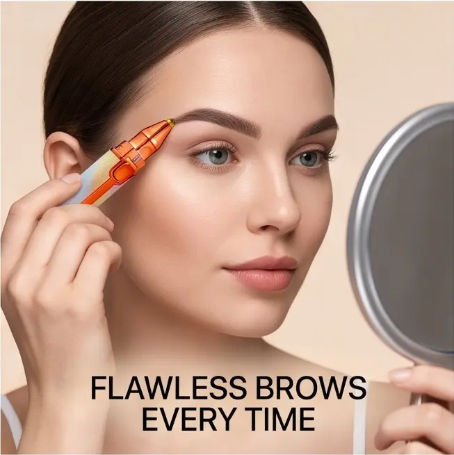 Electric 2-in-1 Eyebrow Trimmer and Facial Shaver - Portable USB-Charging Hair Removal Tool, Suitable for Multiple Body Parts