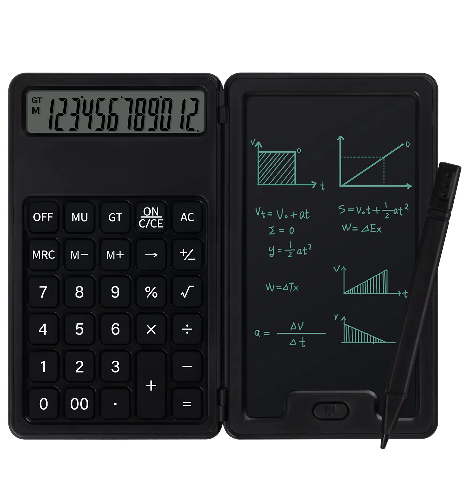 Desk Portable Basic Calculator with Notepad and Stylus, 12 Digit Large Display Multi-Function for Office, School, Home & Basic Financial,back to school,back to school haul