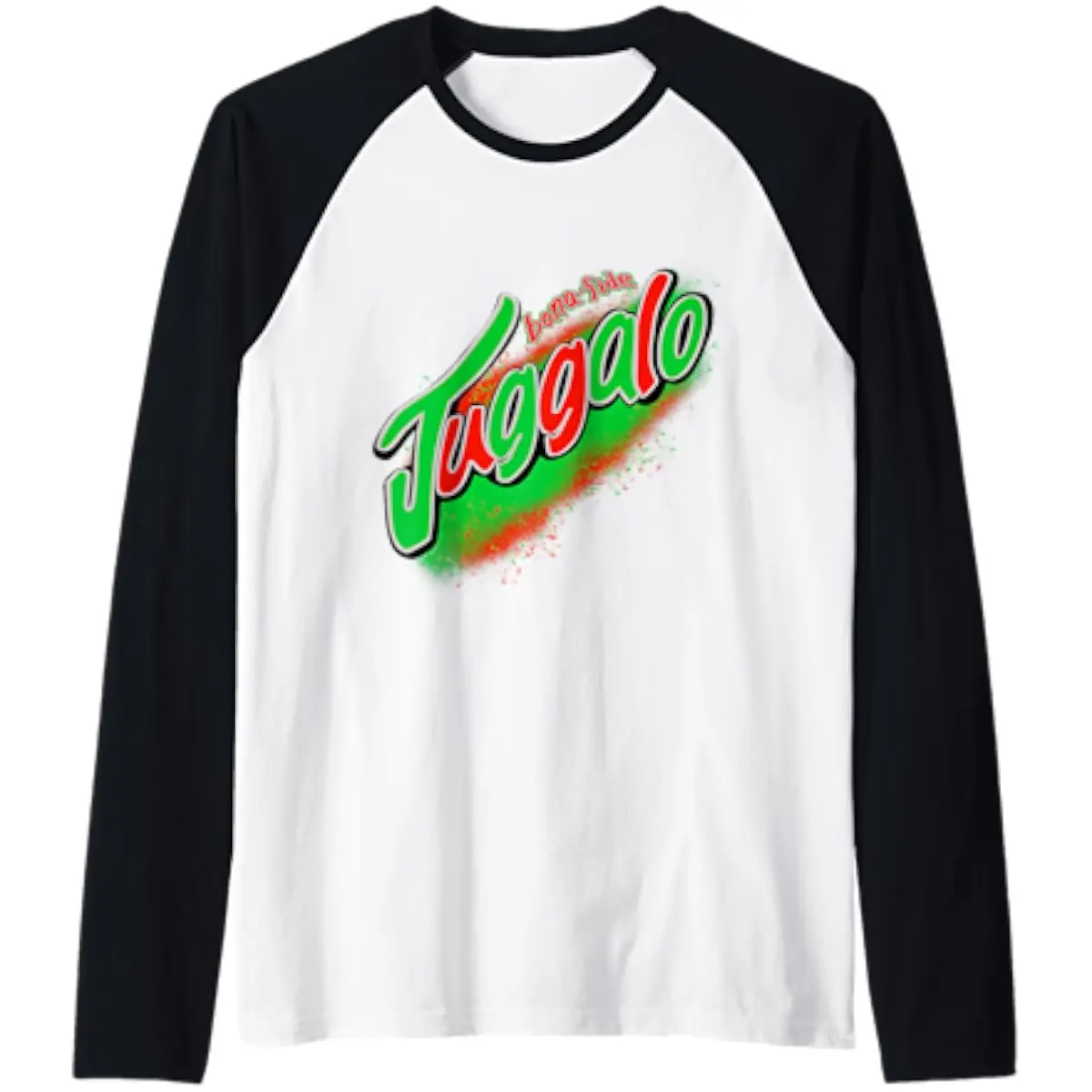 Jolly Juggalo Graffiti Graphic Raglan Baseball Tee