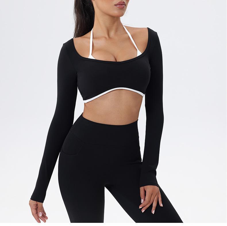 Workout Sets for Women 2 Piece Outfits Seamless High Waist Leggings Yoga Long Sleeve Crop Tops Athletic Gym Sets elegante sport halter bra for gym workout sets for women Workout Sets for Women 2 Piece Outfits Seamless High Waist Leggings Yoga Long Sleeve Crop Tops Athletic Gym Sets elegante sport halter bra for gym workout sets for women