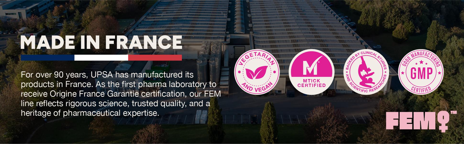 UPSA FEM MENO Non-Hormonal Menopause Support – Clinically Proven Pollen Extract for Hot Flashes, Night Sweats & Irritability