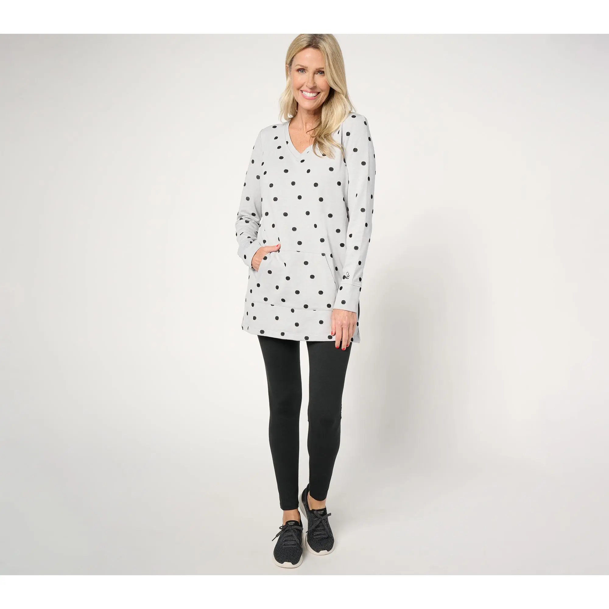 Cuddl Duds Petite Comfortwear Tunic & Legging Lounge Set