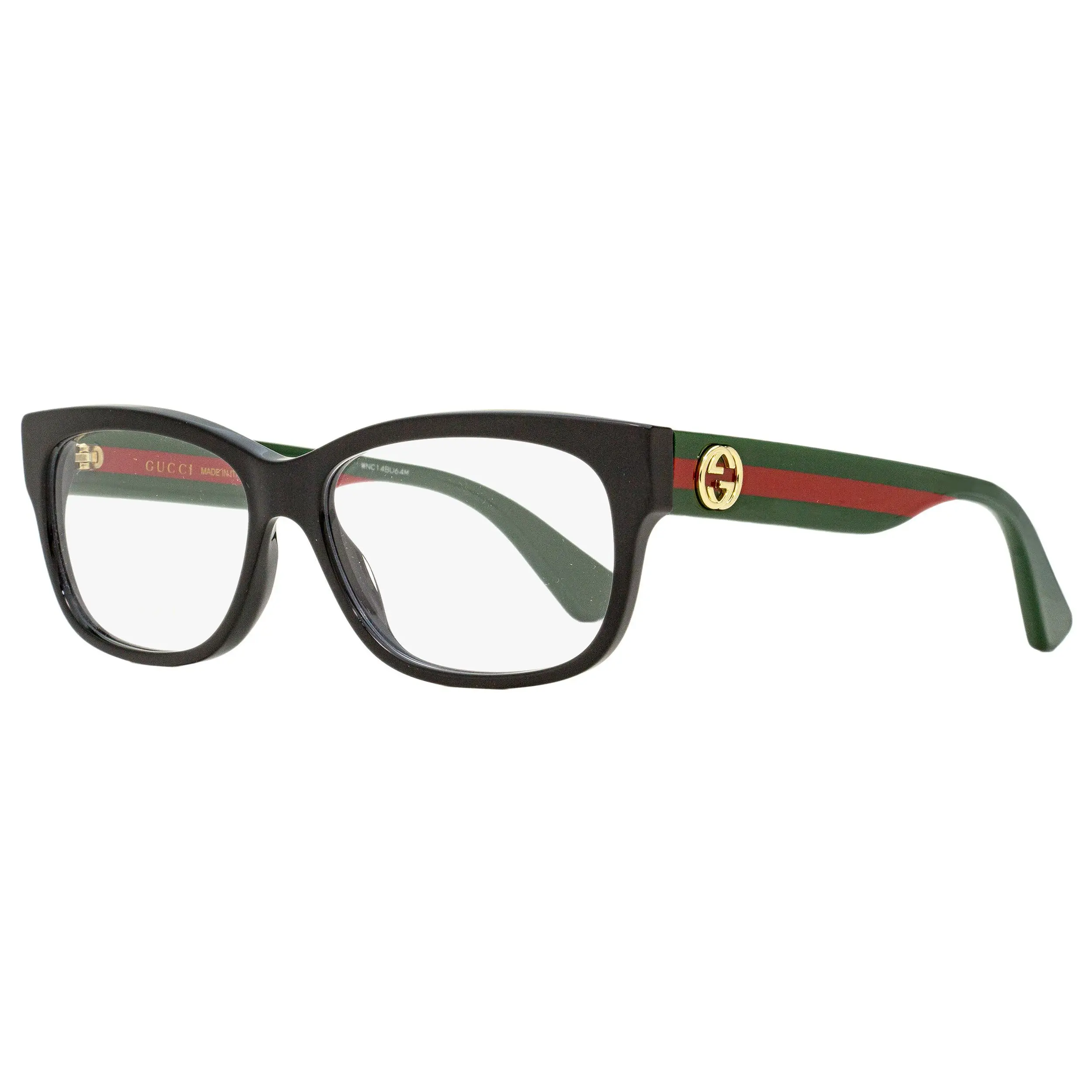 Gucci Rectangular Eyeglasses GG0278O 011 Black/Green/Red 55mm 278