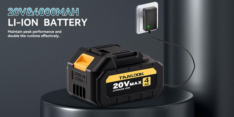 Tanlook Cordless Electric Leaf Blower/Snow Blower - 26000 RPM Max Power, 2×4.0Ah Batteries, Lightweight Handheld for Efficient Leaf & Snow Removal, Powerful Performance & User-Friendly Design