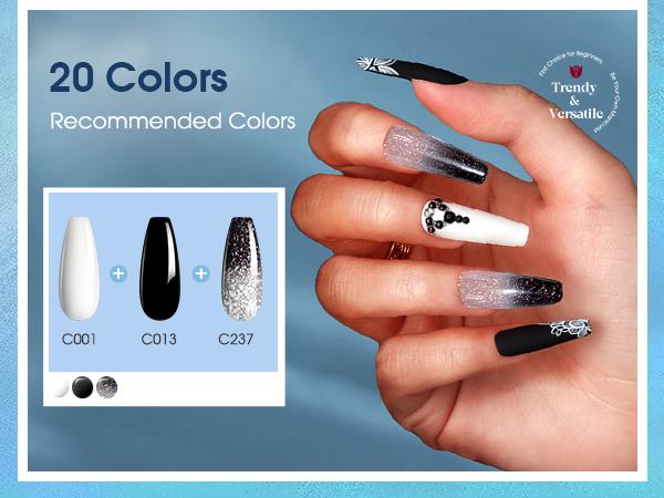 ROSALIND 23Pcs Mini Gel Nail Polish Set - 20Colors Trendy Bright Gel Polish with Base Coat Glitter Glossy Matte Top Coat for All Seasons Beauty Nail Supplies Girl Cute Gifts Requires UV ROSALIND 23Pcs Mini Gel Nail Polish Set - 20Colors Trendy Bright Gel Polish with Base Coat Glitter Glossy Matte Top Coat for All Seasons Beauty Nail Supplies Girl Cute Gifts Requires UV