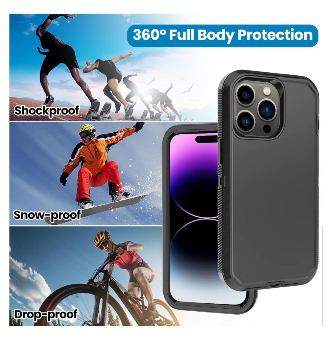 Defender for Apple iPhone Models with 1 Screen Protector, Heavy Duty Shockproof Drop Protection Rugged 3-Layer Military Tough Durable Protective Cover for Apple iPhone Models" (All Colors) Phonecase