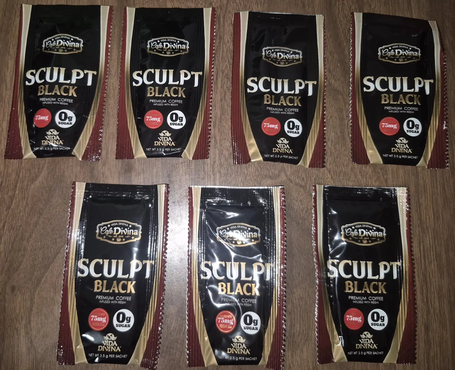 Sculpt Black Coffee – Vida Divina | 1‑Week Kit (7 Sachets)