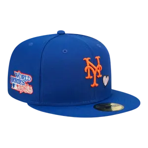 New Era New York Mets Team Heart 59FIFTY Men Fitted Hat Royal Blue