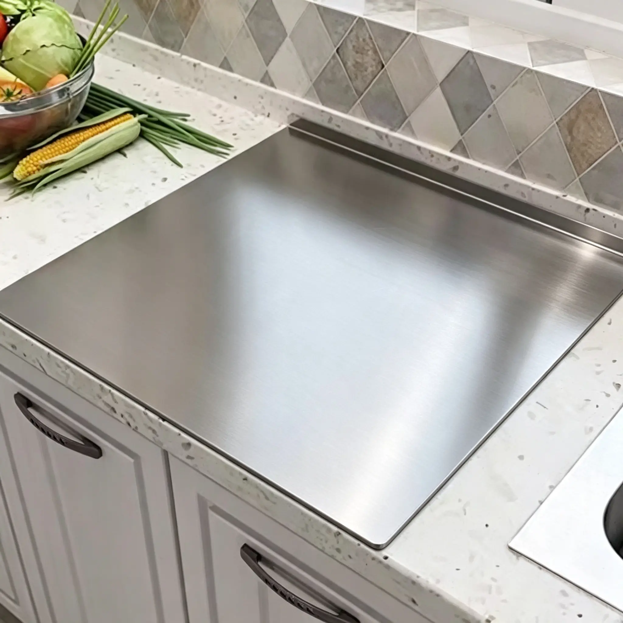Non-slip Stainless Steel Chopping Board