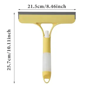 3-in-1 Window Cleaning Tool with Spray – Silicone Squeegee, Microfiber Scrubber & Scraper, Multi-Purpose Cleaner for Car Windshields, Home Windows, Mirrors