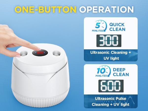 Dental Ultrasonic Retainer Cleaner Machine: 45kHz Dental Cleaning Pod with Digital Timer & 200ML, Deep Cleaning for Dentures, Mouth Guards, Aligners, Night Guards, Braces, Toothbrush Heads & Jewelry