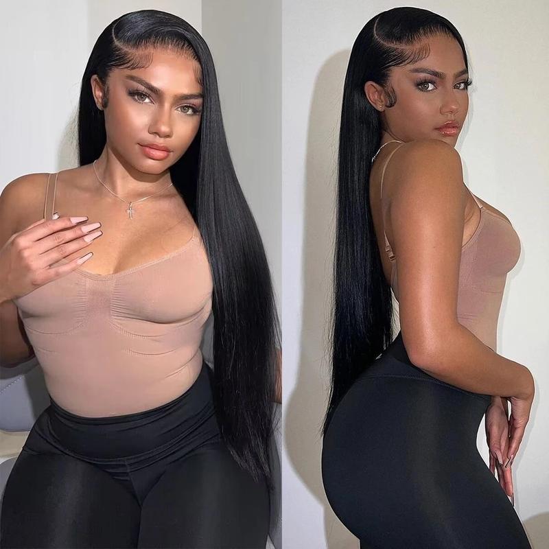 MORE FACE Straight Lace Front Wigs Human Hair 13x4 13x6 Transparent Lace Frontal Wig Preplucked With Baby Hair