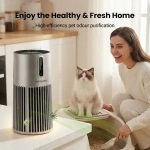 VACQUEEN vPurifier Y1, Smart Air Purifier for Pets & Bedrooms, 1800 ft², WiFi & Alexa, Air Quality Monitor